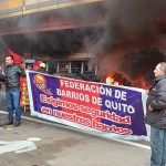Una protesta se registró en Quito la mañana de este martes 2 de julio.