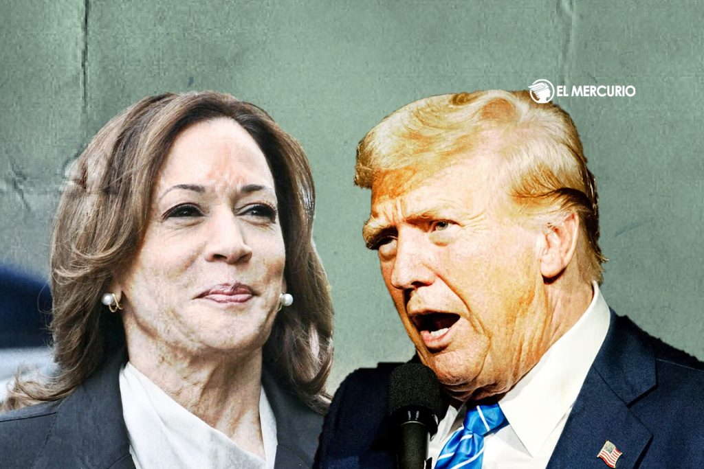 La virtual candidata presidencial, Kamala Harris y el republicano Donald Trump por primera vez igualadas en los estados que decidirán quién ocupará la Casa Blanca.