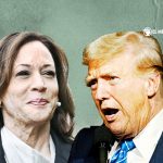La virtual candidata presidencial, Kamala Harris y el republicano Donald Trump por primera vez igualadas en los estados que decidirán quién ocupará la Casa Blanca.