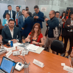 Arrancó la comparecencia de los vocales del CPCCS, a donde fueron llamados para explicar las supuestas irregularidades ocurridas en la designación de Dunia Martinez como presidenta del Consejo de la Judicatura. Foto AS
