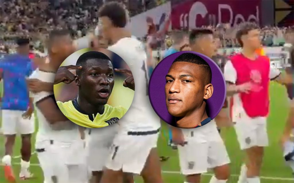 Moisés Caicedo y Carlos Gruezo discutieron luego del partido con México.