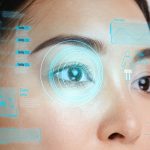 Escaneo del iris de los ojos.