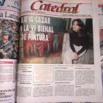 Edición del suplemento “Catedral Salvaje”, de octubre de 1998, que dedica su portada a la artista Katya Cazar y su participación en la Bienal de Cuenca.
