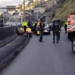 Personal policial toma procedimiento de los hechos registrados en El Trébol, Quito.