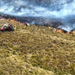 Los tres bomberos que resultaron heridos acudieron a apagar un incendio forestal en Can Can, Cuenca. /Cortesía