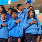Estudiantes de la Unidad Educativa “Otto Arosemena Gómez” durante el primer día de clases del año lectivo 2024 -2025 en el régimen Sierra y Amazonia.