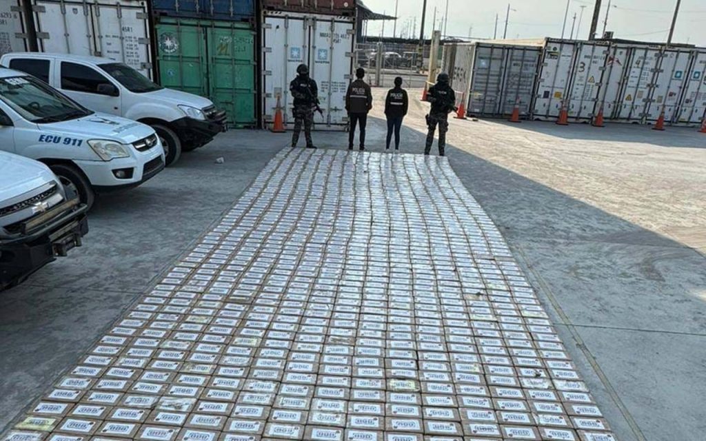 Estos son los bloques de cocaína incautados por la Policía en Guayaquil.