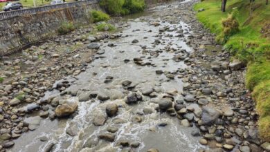 Caudal del río Tomebamba, en Cuenca, no creció a pesar de las lluvias.