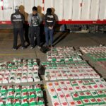 La Policía Nacional detuvo a Jeremi I., de 24 años, por transportar en un camión 446.757 gramos de clorhidrato de cocaína.