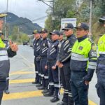 Personal de tránsito que opera en Azuay, formó en la ‘Y’ de Sayausí para arrancar con acciones de control.