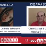 Imágenes de los rostros de los dos desaparecidos en Azuay.