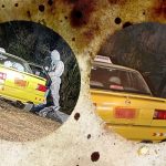 Persona policial realizó el levantamiento del cadáver del taxis hallado muerto en Azogues.