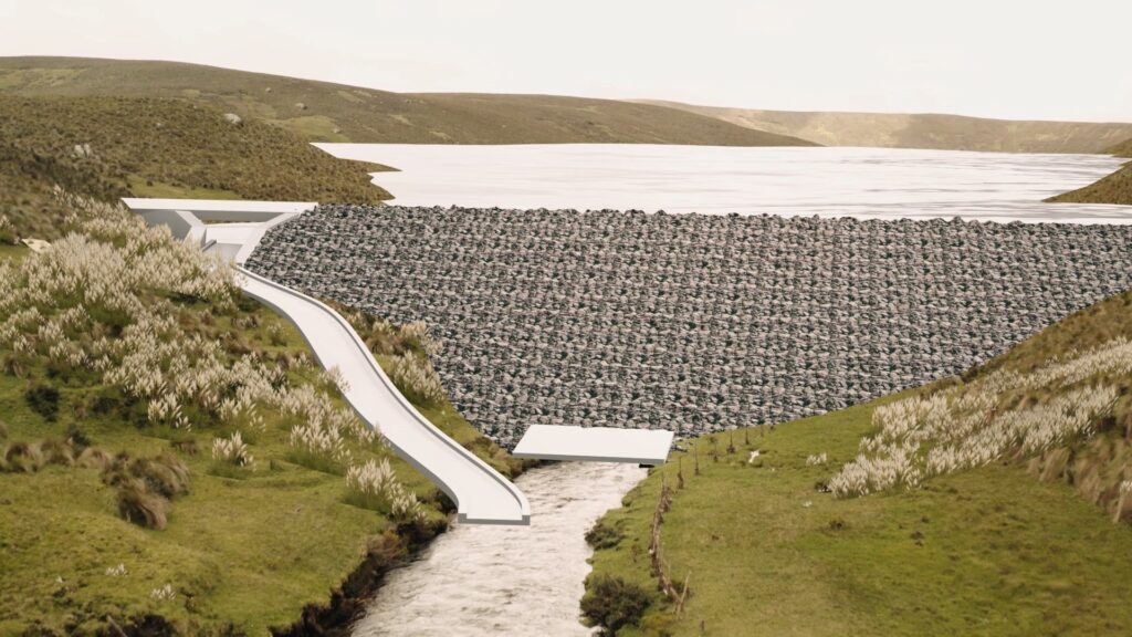 La construcción del Proyecto Hidroeléctrico Soldados Yanuncay están paralizado desde 2022.