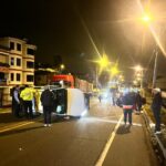 Accidente de tránsito en la Panamericana Sur, sector Narancay, donde una persona perdió la vida.