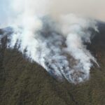 Imágenes de los incendios forestales en Chaucha, zona en la que se necesitan voluntarios.