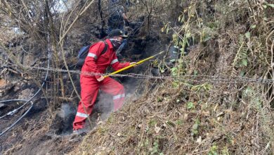 El trabajo de las brigadas contra el fuego ha sido intenso durante el último fin de semana en el Parque Nacional Cajas.