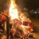 Quema de monigotes contamina el medio ambiente en Cuenca.