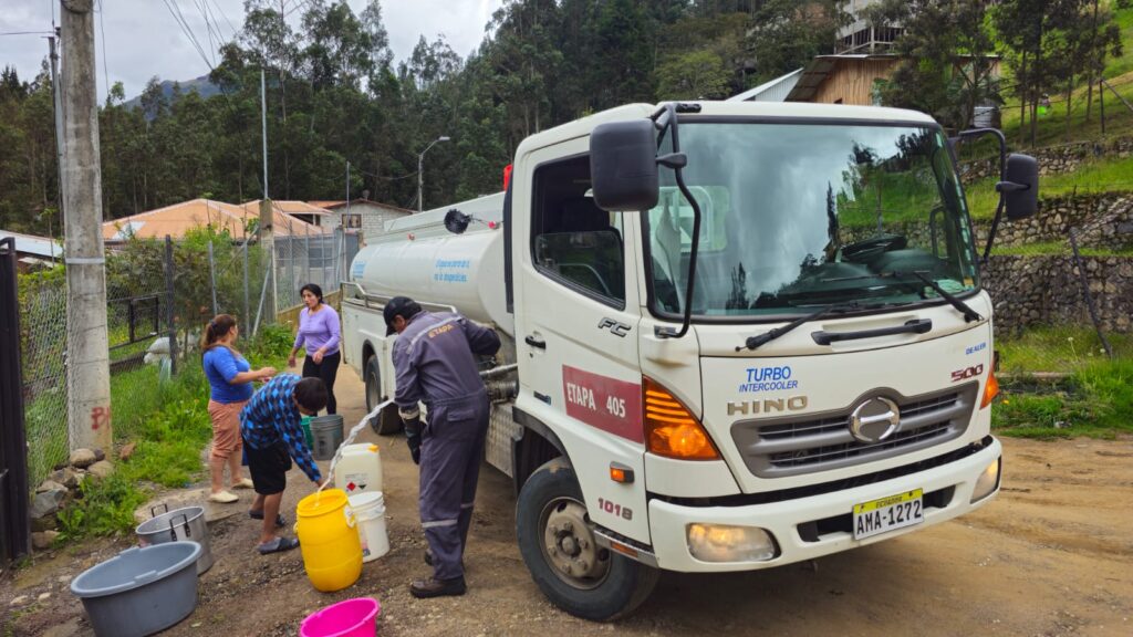 ETAPA EP dará agua en tanqueros para el proyecto Nero.