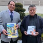 Nardo Galarza y Rubén Vélez, integrante y presidente de la Fundación Cultural La Palabra.