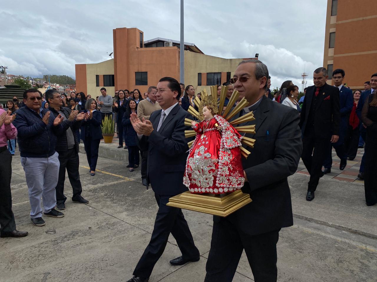 La imagen del Niño Viajero visitó las instalaciones de la UPS.