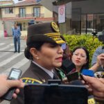 La nueva comandante Natali Aguilera Viteri ya está en el Comando de Policía de Azuay para el relevo de mando.