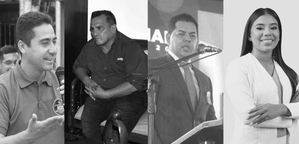 Los alcaldes Eber Ponce, José Sánchez y Jorge Maldonado, y la alcaldesa Briggite García, fueron asesinados. /Cortesía