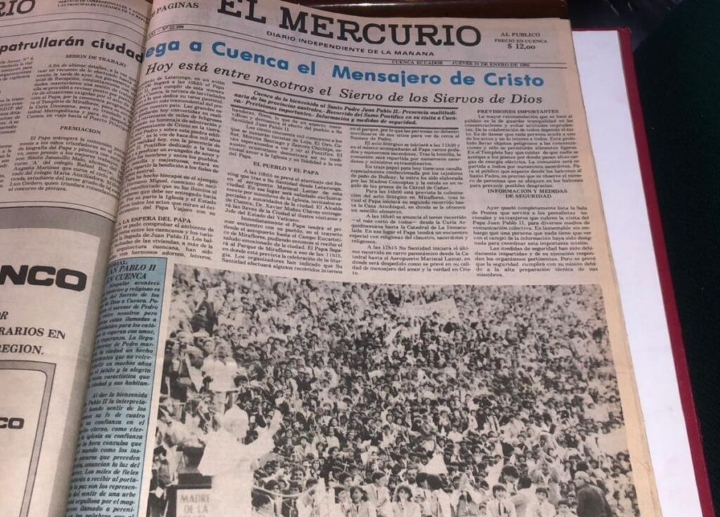 El Mercurio dedicó una edición especial a la visita del “Mensajero de Cristo”.
