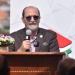 Humberto Plaza, titular del Ministerio de Vivienda, durante el lanzamiento de la XXIII Feria de la Construcción, Vivienda y Decoración, Cuenca 2025