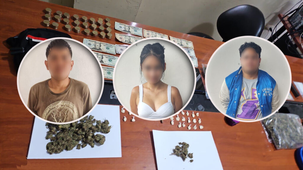 Los ciudadanos fueron detenidos en Girón por tenencia de droga.