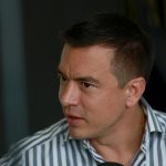 El presidente Daniel Noboa durante una entrevista en Radio City de Guayaquil, este lunes 10 de marzo de 2025. /Cortesía