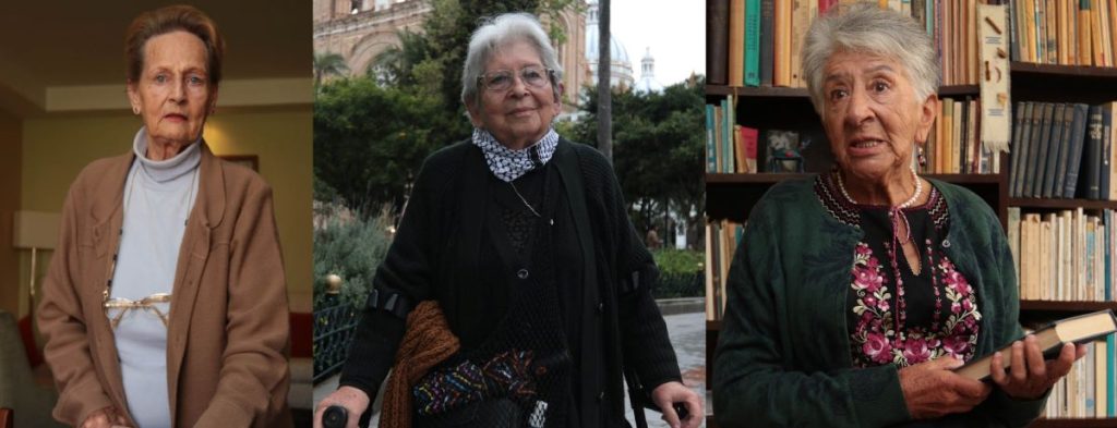 Cecile Durán, Gioconda Vanegas y Heidi Gallegos, activistas del ‘Movimiento 8 de Marzo’