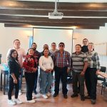 La directiva nacional del SINAT-IESS, durante su presentación ayer en Cuenca. /Cortesía