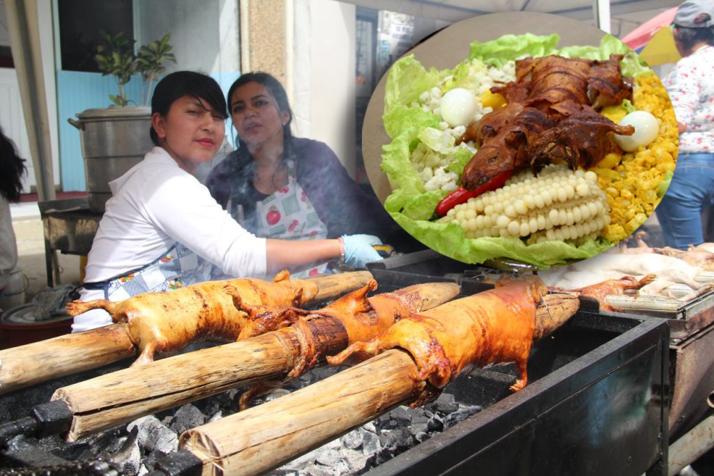 El cuy es el plato tradicional y más popular de la parroquia Ricaurte durante sus fiestas de parroquialización.