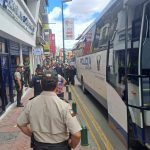 Los detenidos en la ciudad de Machala fueron trasladados a Azogues para las investigaciones. Foto Cortesía