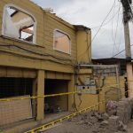 Parte de una vivienda colapsó en El Ramal, en Santa Isabel, en Azuay.