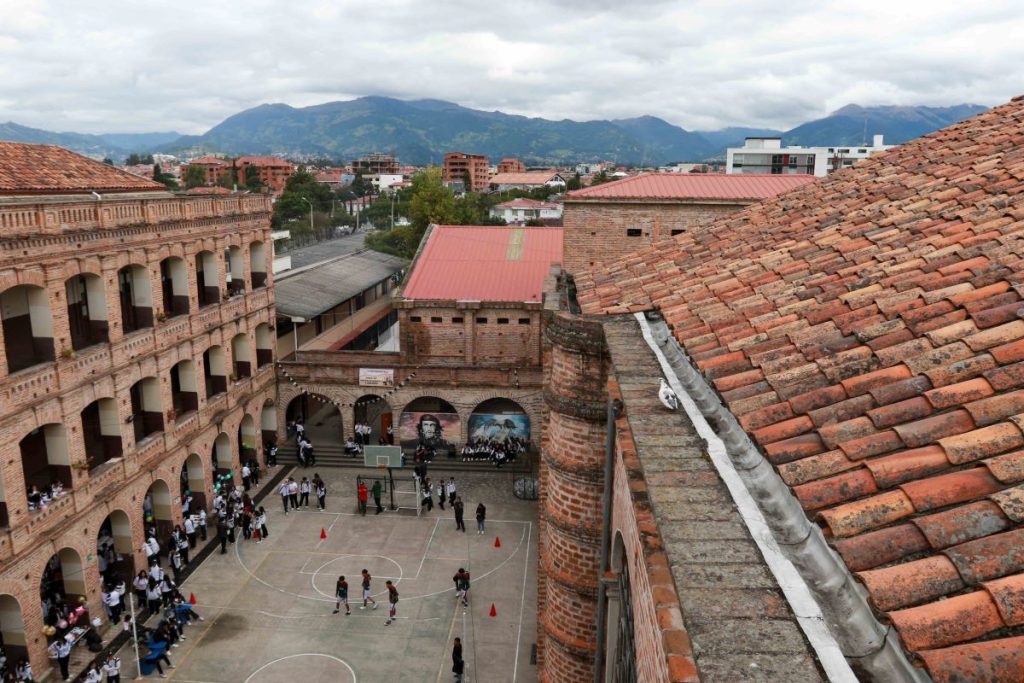 Alumnos en las instalaciones del colegio Benigno Malo, el 14 de mayo de 2025