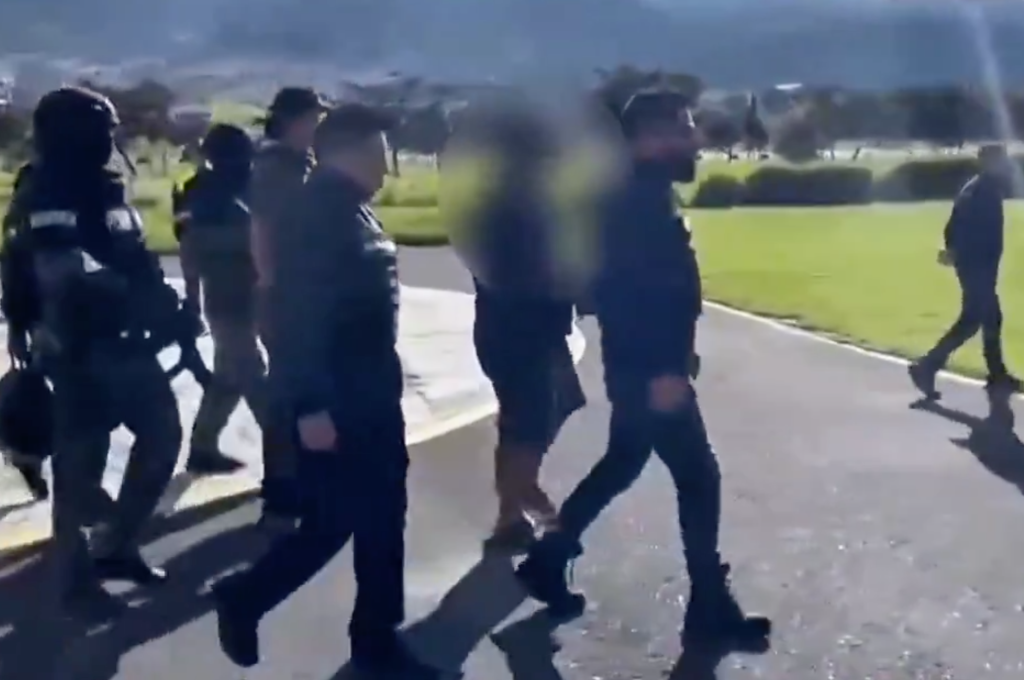 Captura del video publicado por la Policía Nacional sobre la detención de Saulo E. /Cortesía