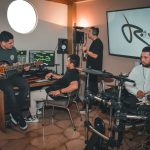 Diego León, Rolando Jiménez, Bryan Gaibor y Thomas Lozano, integrantes de la banda ‘Julio 14’.