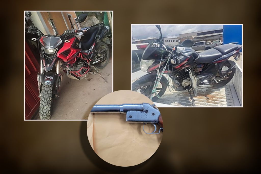 Agentes de la Policía retuvieron dos motos, reportadas como robadas, en la provincia de Azuay. /Cortesía