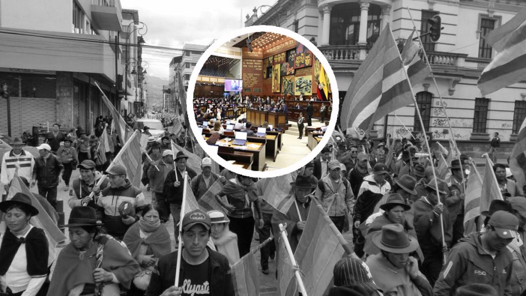 Legisladores del Movimiento Pachakutik votaron dividido por el presidente de la Asamblea Nacional, según el registro legislativo. /Cortesía