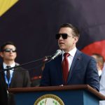 El Presidente Daniel Noboa terminó de llegar a la ciudad luego de cambios en su agenda. /Foto Presidencia de Ecuador