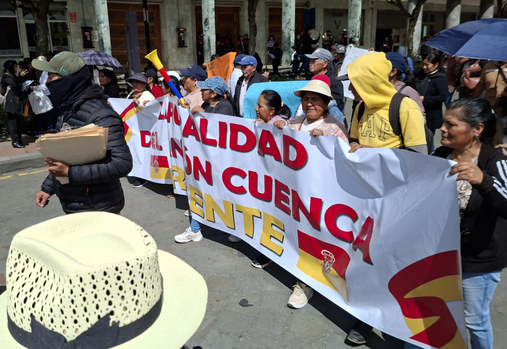 El plantón se tomó el centro de la ciudad el jueves 12 de junio de 2025. /JIP