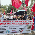 Un grupo de trabajadores se manifestó frente a lo que considera “precariedad laboral” por parte del MSP. /JIP