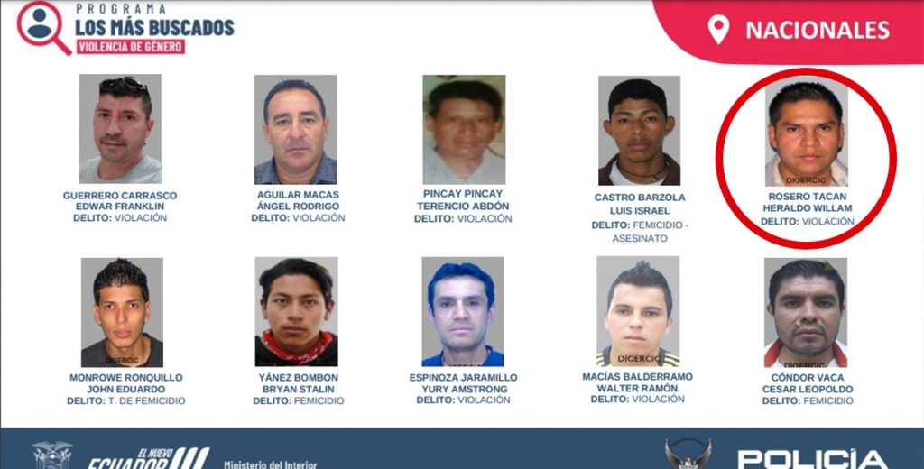Noveno más buscado de Ecuador por violencia de género ha sido detenido en Colombia.