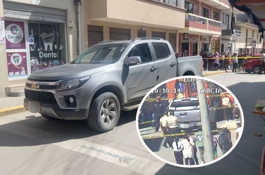 Imagen del siniestro ocurrido en el cantón Paute en el que falleció una mujer. /Foto ECU 911 y captura de video.