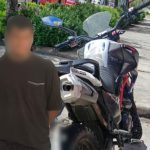 Una moto recuperada y un ciudadano son detenidos para investigaciones. /Fotos Policía Nacional