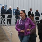 Inés Manzano, ministra de Energía y Minas, durante la entrega de la termoeléctrica El Descanso II. /XCA