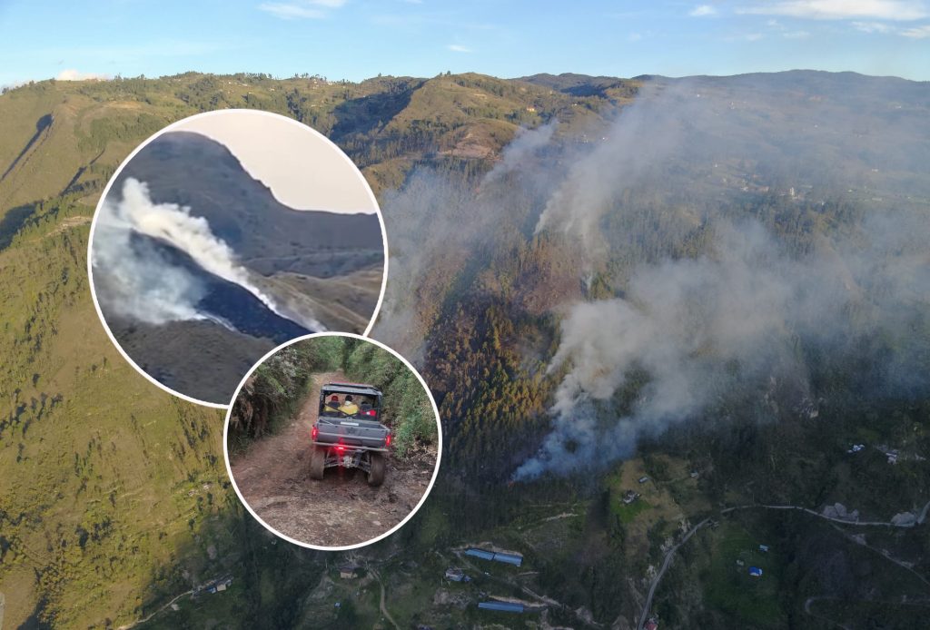 El incendio forestal más reciente se registró en el sector de Sustag, en la cuenca del río Yanuncay. Además, se presentó otro hace poco en Gualaceo. /Cortesía