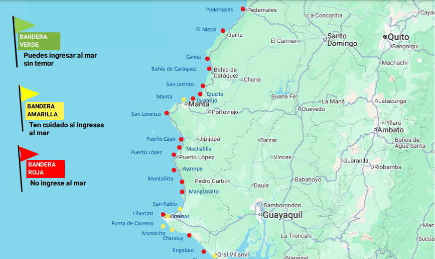 oleaje playas ecuador