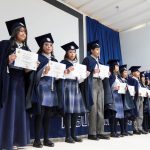 La ceremonia de graduación se llevó a cabo en el coliseo de la Unidad Educativa Bilingüe Interamericana.